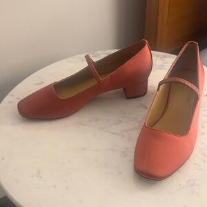 Madewell Coral Mary Jane Heels for Women